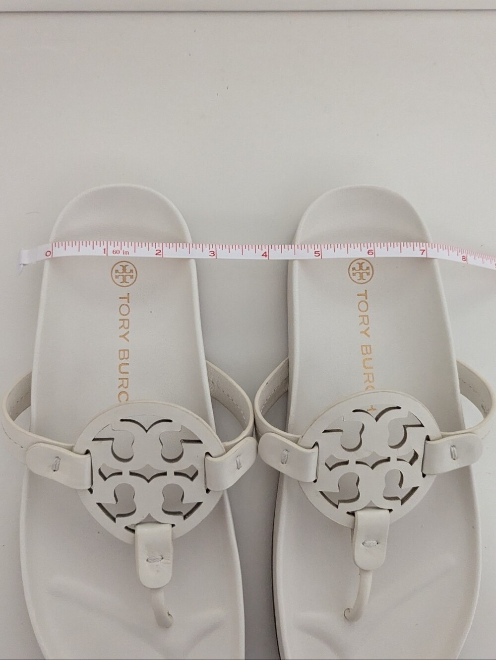EUC! Tory Burch Miller Cloud Sandal In White Leather Size 7.5 - Picture 9 of 15